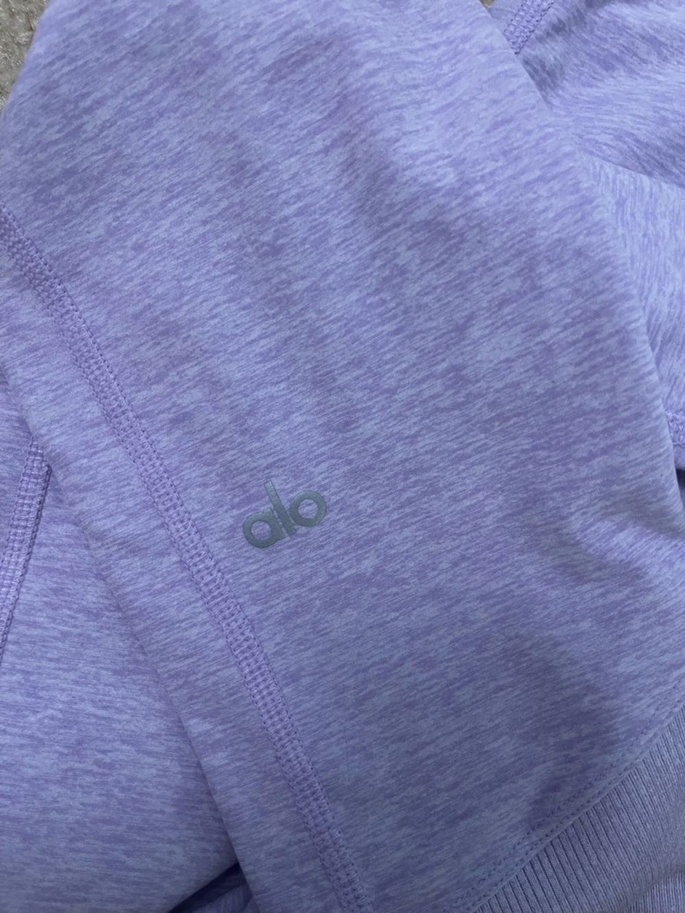 ALO Yoga Alosoft Heathered Lilac Workout SET - Picture 3 of 7